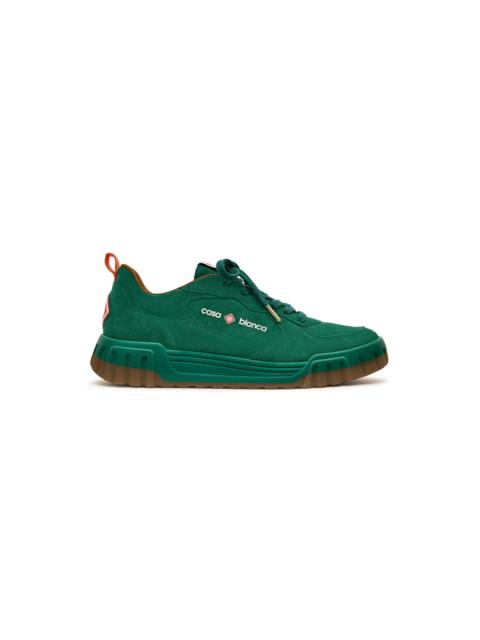 Men's Green Suede Court Sneaker | Casablanca Paris