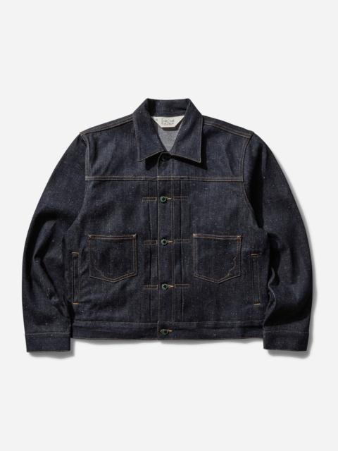 Men's Cropped Denim Trucker Jacket Indigo