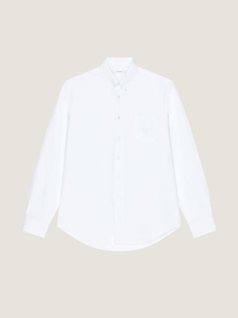 SHIRT IN COTTON OXFORD WITH GIVENCHY PARIS JACQUARD