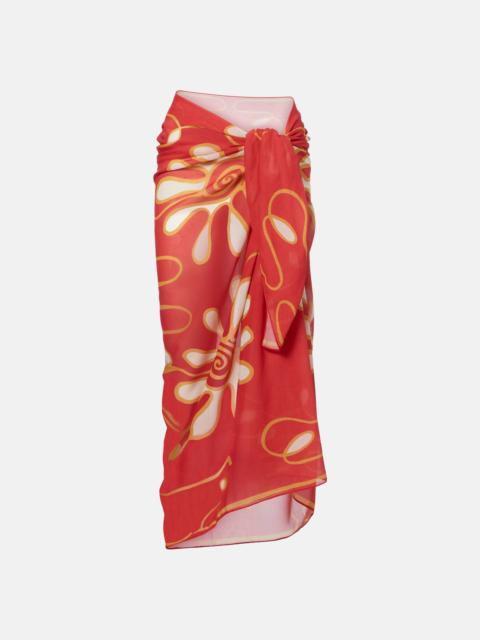 Luana printed beach cover-up