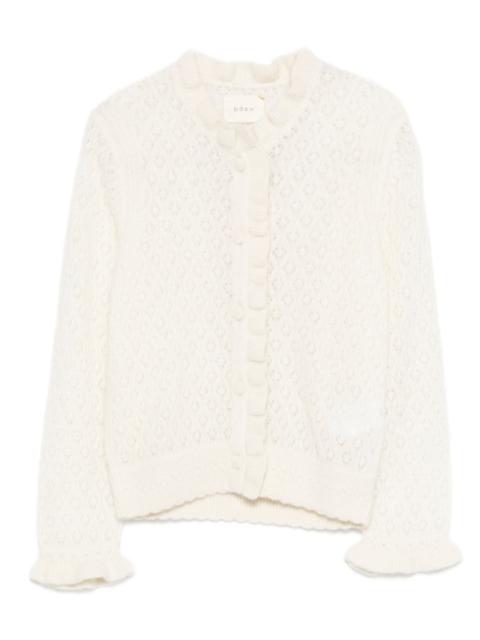 frills perforated cardigan