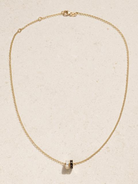 Resilience + Wholeness Heart Beat 18-karat Gold And Enamel Necklace