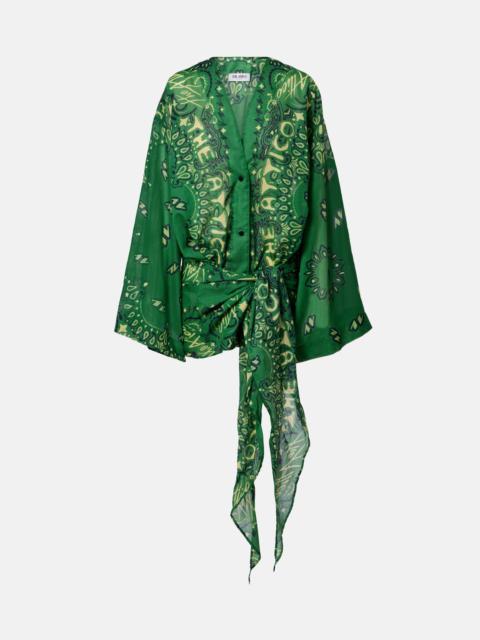 Bandana cotton muslin minidress