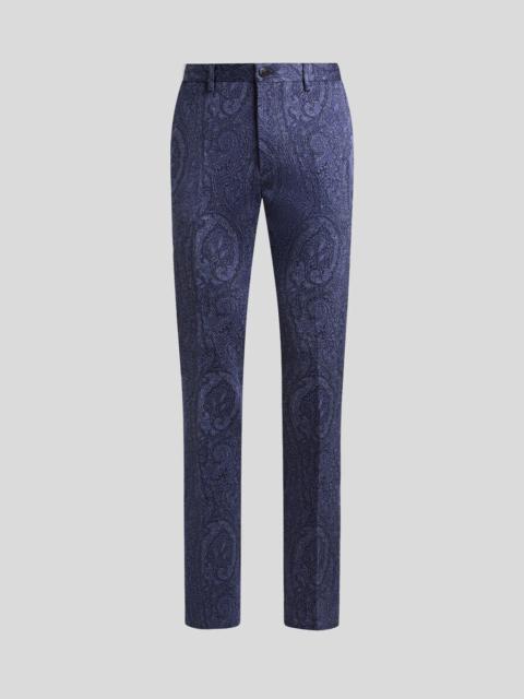 COTTON-BLEND JACQUARD TROUSERS WITH ARNICA MOTIF