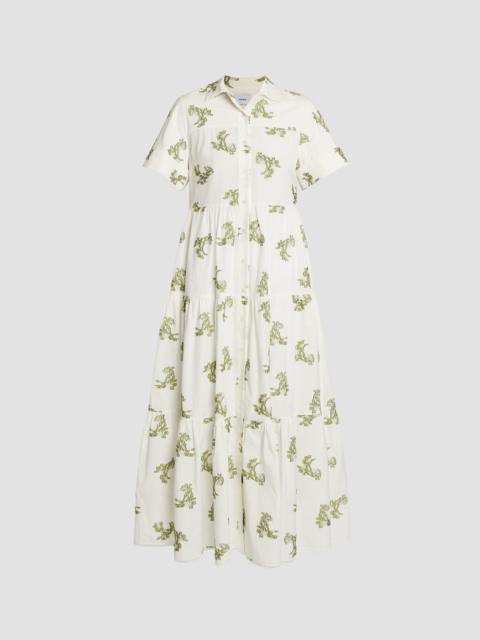 SHORT SLEEVE MIDI SHIRT DRESS