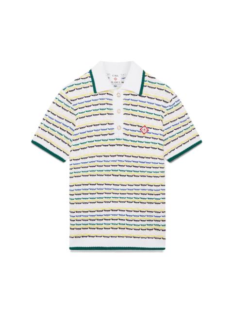 Tuck Stitch Short Sleeve Polo Shirt