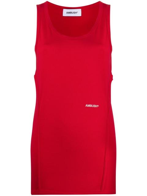logo-print tank top