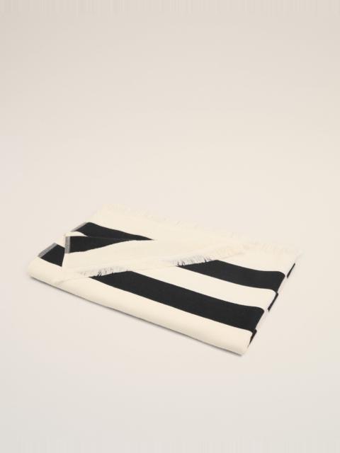 BLACK COTTON STRIPES BEACH TOWEL