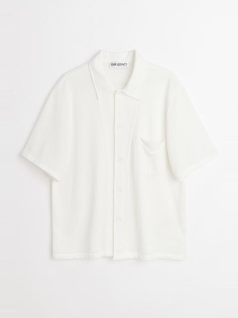 Box Shirt Shortsleeve White Boucle