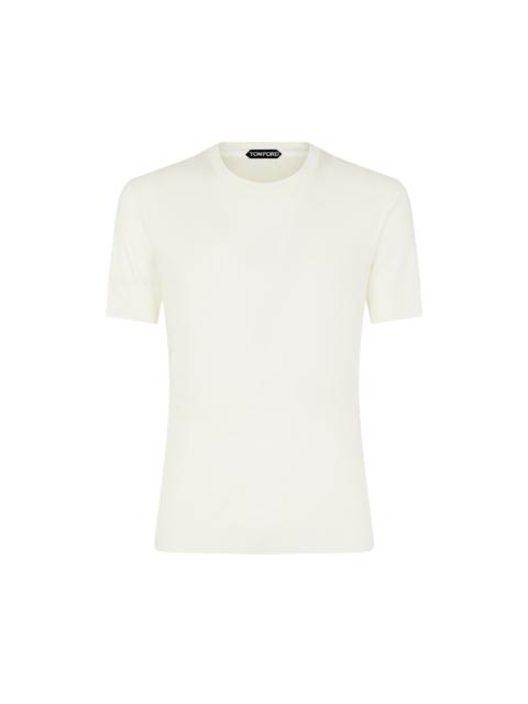 PLACED RIB CREW NECK