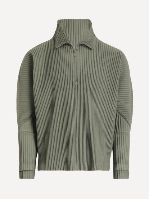 Pleated Half Zip Top