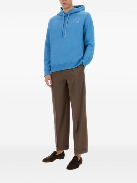 embroidered logo hoodie