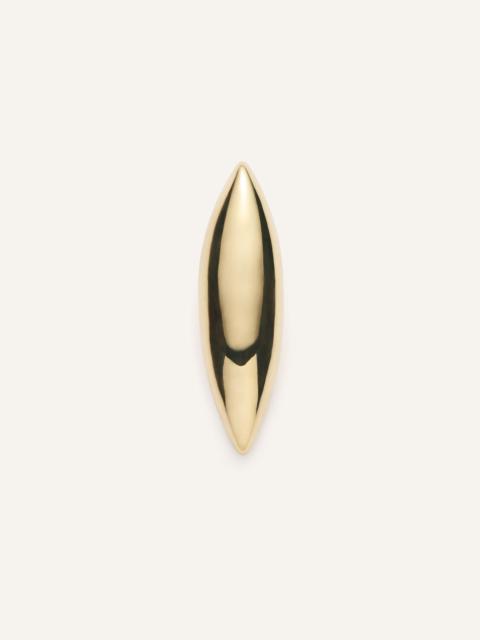 Elongated sculptural ring in gold