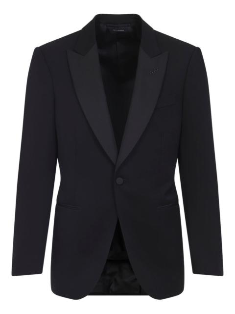 shawl-lapel single-button jacket