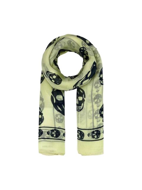 skull-print silk scarf