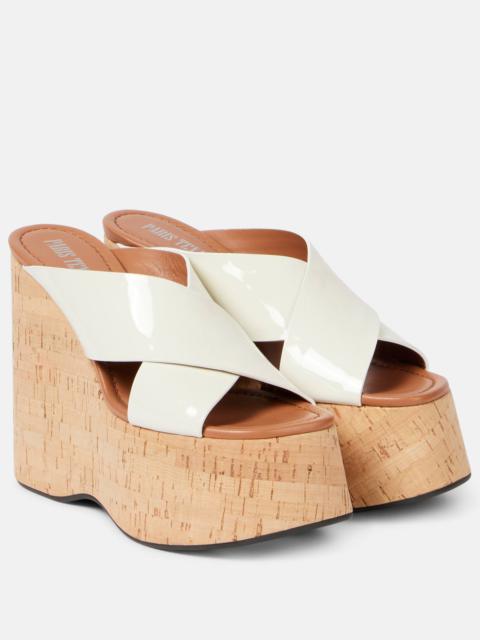 Mara 135 patent leather platform sandals