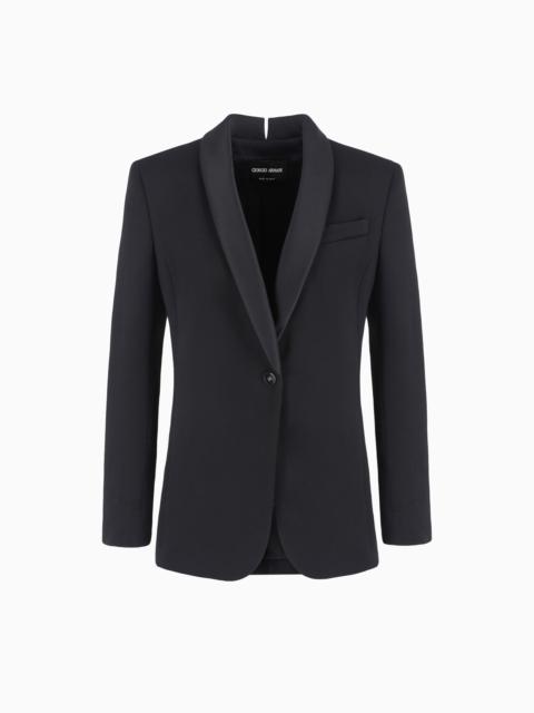 Single-breasted, virgin-wool jacket