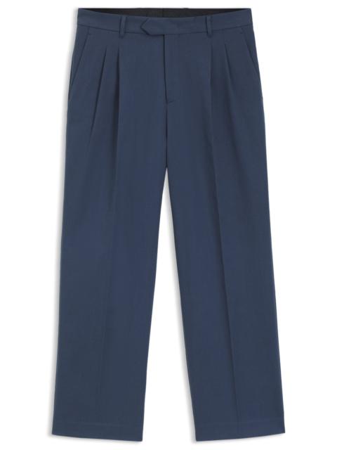 TAPERED-FIT TROUSERS IN STRETCH-COTTON TWILL