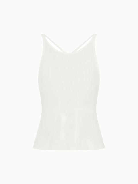 LYOCELL AND COTTON KNIT TOP