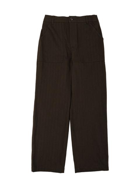 Kvitfjell Relaxed Cotton Wool Herringbone Pant Delicioso Brown
