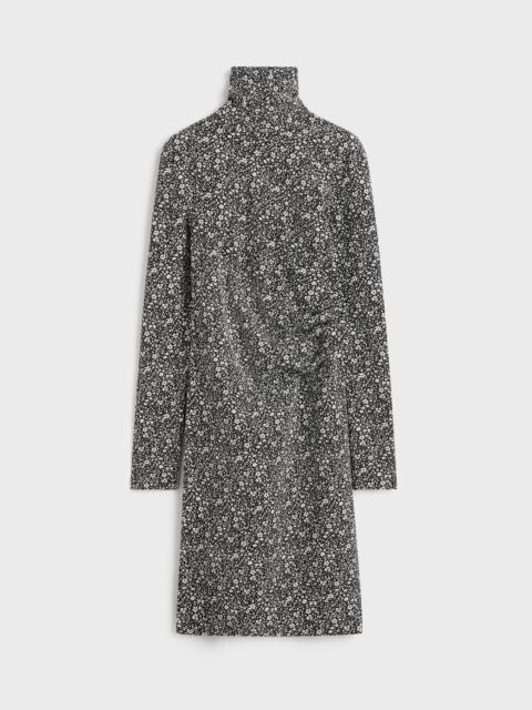 Floral twist dress black/white