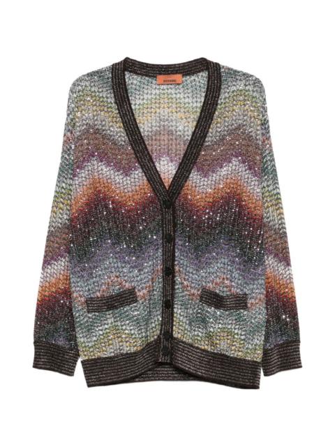 sequinned cardigan