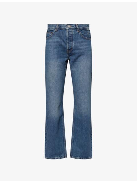 Relaxed-Fit Straight-Leg Denim Jeans