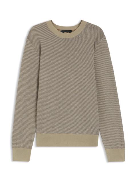 COTTON-SILK SWEATER WITH KNITTED STRUCTURE