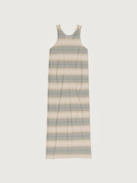 COTTON SILK GRADIENT STRIPE KNIT DRESS