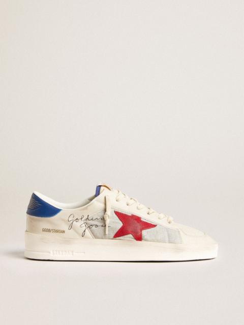 Men’s Stardan in nylon with red suede star and blue leather heel tab