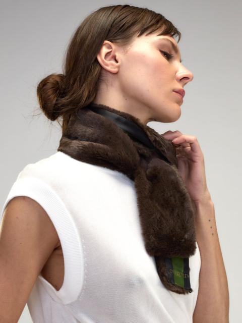 Out East Faux Fur Silk Scarf