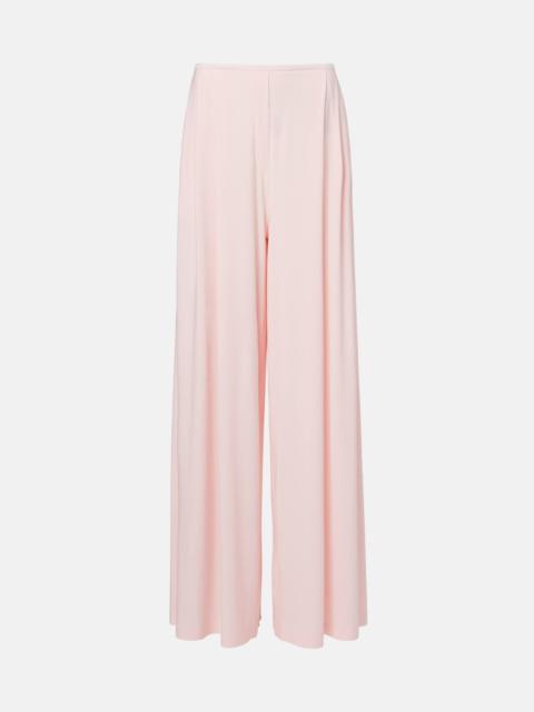 High-rise wide-leg pants