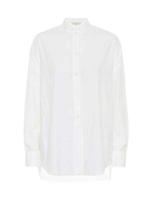 Cotton-blend poplin shirt