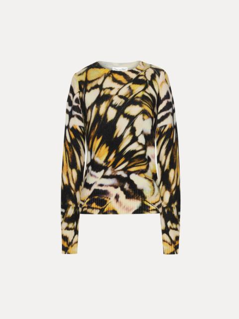 ABSTRACT BUTTERFLY PRINTED PULLOVER