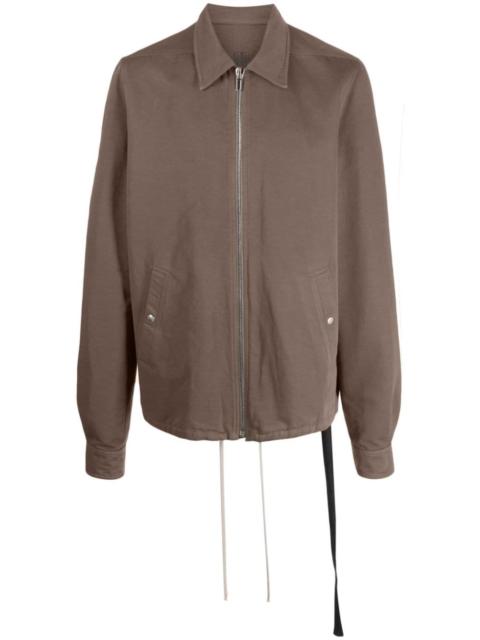 zip-up drawstring shirt jacket