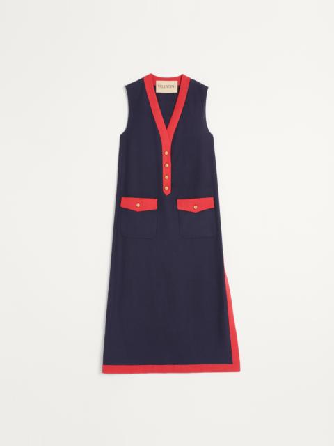 VISCOSE LINEN MIDI DRESS