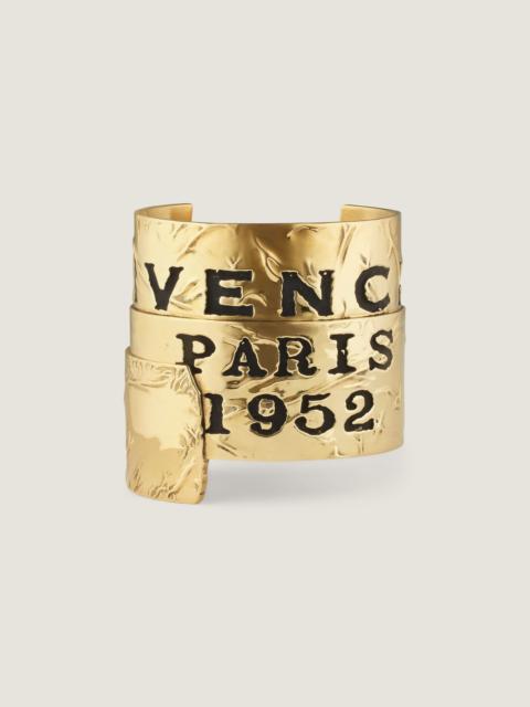 GIVENCHY TAPE CUFF IN METAL AND ENAMEL