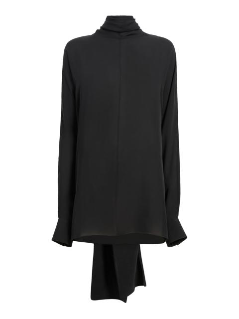 Bex Turtleneck Georgette Blouse black