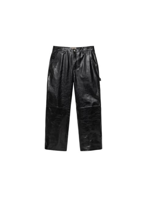 Stussy Leather Carpenter Pant Black