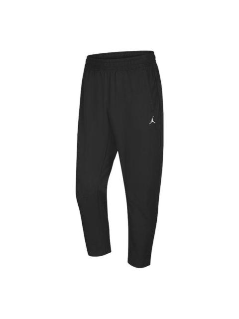 Men's Air Jordan Solid Color Logo Printing Lacing Straight Casual Pants/Trousers Autumn Black DR3095