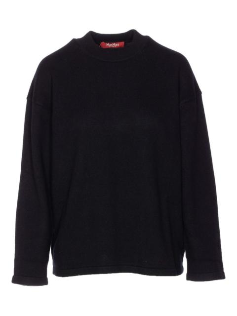 crew-neck side-split sweater