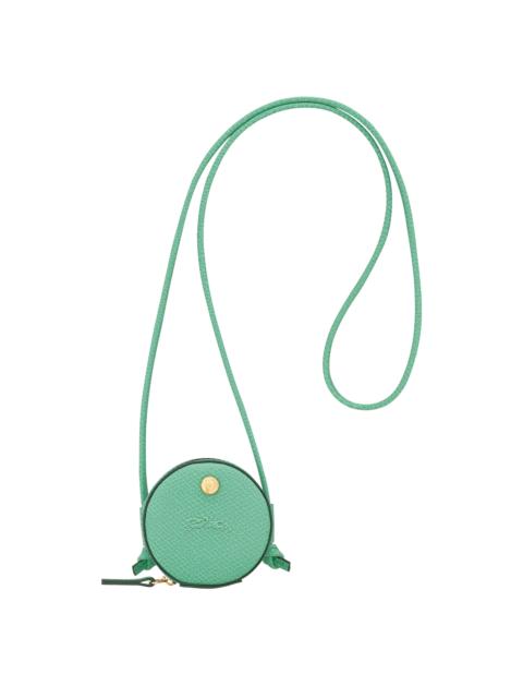 Épure Coin purse with cord Mint - Leather