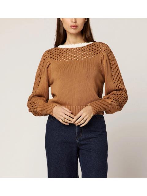 ANWEN SWEATER | BROWN/IVORY