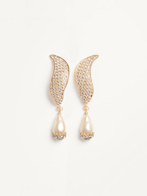 POETIQUES DES GOUTTES EARRINGS IN METAL, PEARL AND SWAROVSKI® CRYSTALS