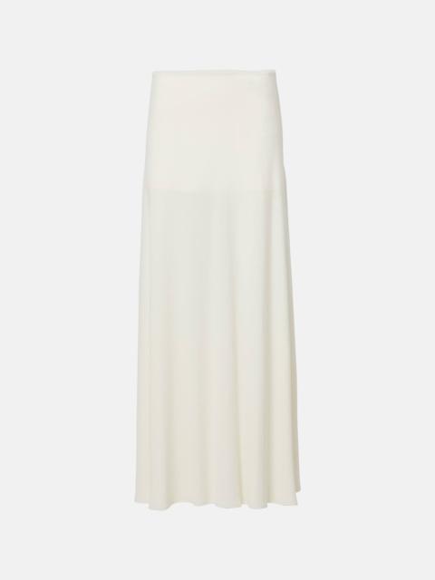Crêpe midi skirt