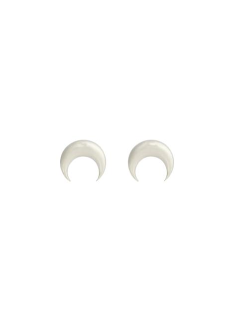 Silver Plated Moon Studs