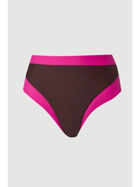 Contrast Trim High Cut Bikini Bottom