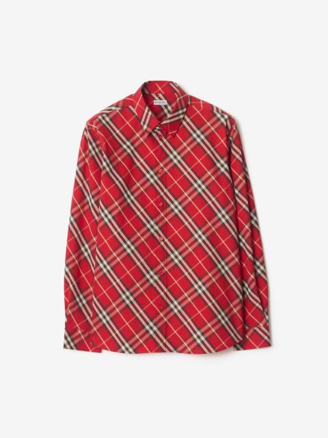 Relaxed Fit Check Cotton Shirt