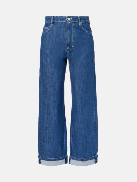 Eles mid-rise wide-leg jeans