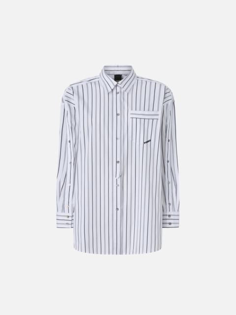 STRIPED SHIRT WITH CONTRASTING BREAST POCKET